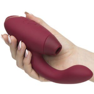 Womanizer Red Duo Rechargeable G-Spot and Clitoral Sucking Vibrator