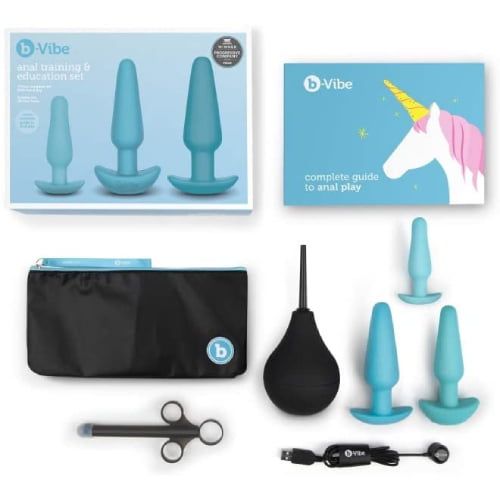 b-Vibe Rechargeable Anal Training and Education Butt Plug Set
