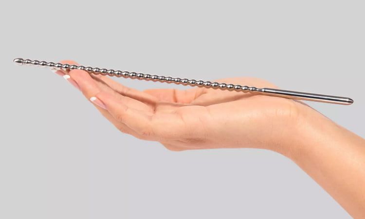 Penis Plug Double Ended Stainless Steel Ribbed Urethral Dilator